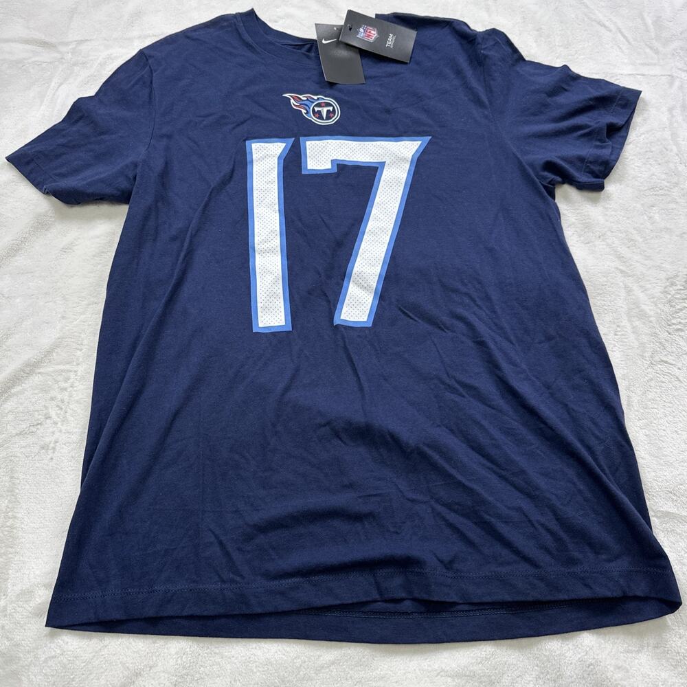 Tennessee Titans Nike Tee Shirt Mens Size Large #17 Ryan Tannehill Navy Blue NWT